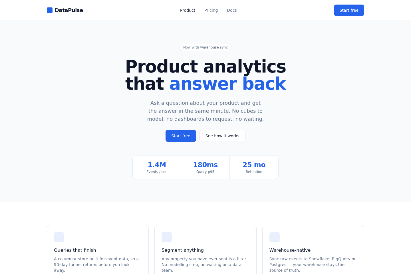 DataPulse home page